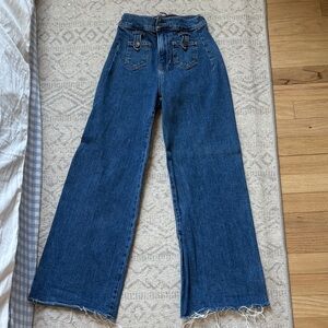 Veronica Beard Dark Blue Flare Jeans